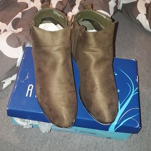 Olive green booties